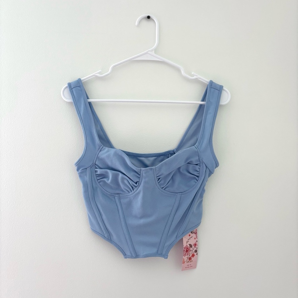 Light blue corset top